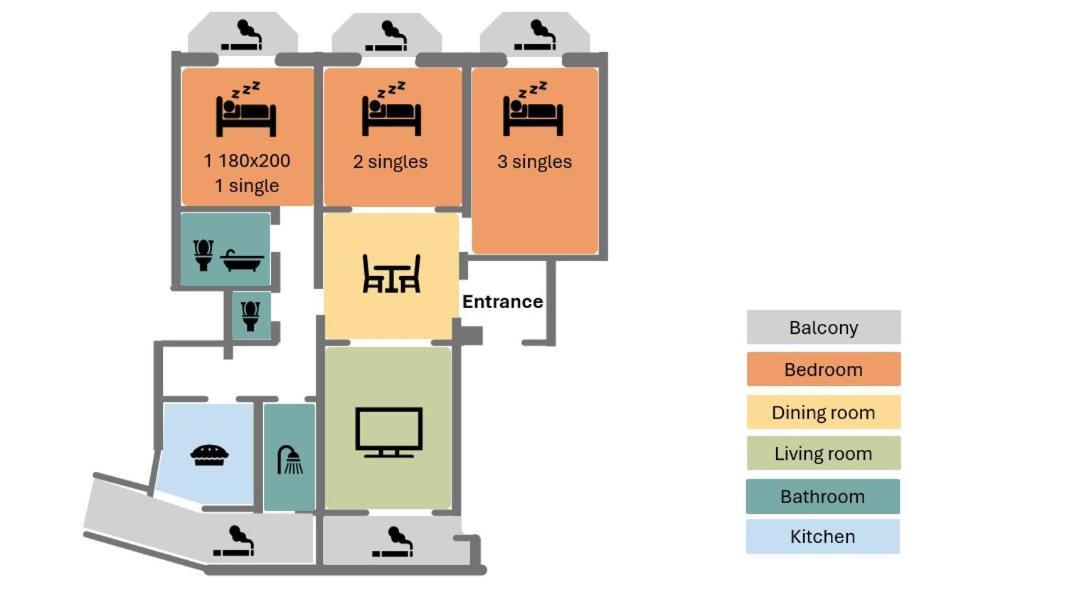 Spacious 3Br, 2Bt With 5 Balconies ブカレスト エクステリア 写真